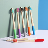 Brosse à dents en bambou avec étui, logo personnalisé, meilleure qualité, fabricant, 100% biodégradable, poils en charbon de bambou pour adultes et enfants
