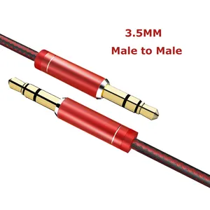 Grosir Pabrik LS-Y01 Aux Cable Jack 3.5Mm Male To Male Headphone Mikrofon Stereo Speaker Wire Audio Cable