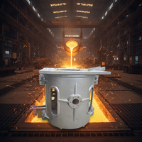 Fabricante personalizado de acero inoxidable cobre aluminio hierro oro plata horno de fusión de calentamiento por inducción electromagnética 380V/660V