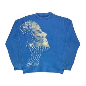 Suéter de Punto Jacquard Personalizado para Hombre, Ropa de Invierno, Cuello Redondo, Suéter de Algodón Negro para Hombre, Jersey de Punto para Hombre - Product Image 4