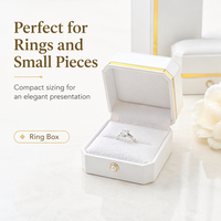 Coffret à bijoux en cuir octogonal avec logo personnalisé pour bagues, pendentifs, bracelets, colliers et ensembles de bijoux