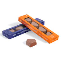 Boîte d'emballage pliable personnalisée pour chocolat, vide, avec séparateurs, finition mate, pour aliments, en papier couché