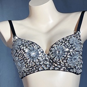 Top con Perline e Paillettes per Donne, per Samba, Carnevale, Danza del Ventre, Halloween, EDC, Rave, Mardi Gras, Feste Notturne, <span class=keywords><strong>DJ</strong></span>, Spettacoli di Danza - Product Image 6