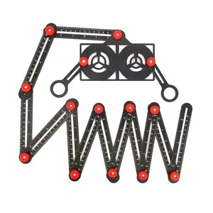 Regla <span class=keywords><strong>multi</strong></span>ángulo Aleación de aluminio Localizador de orificios para azulejos Regla de medición plegable - Product Image 1