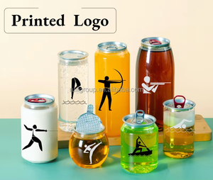 Barattoli in PET Trasparente <span class=keywords><strong>per</strong></span> Alimenti con Logo Personalizzato, 210ml 250ml 330ml 500ml, <span class=keywords><strong>per</strong></span> Biscotti, Bevande Gassate, Succhi, con Coperchi Facili da Aprire - Product Image 6