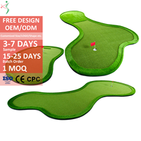 Tapis de putting de golf personnalisé, portable, pliable, durable, écologique, mini-cours, intérieur/extérieur, entraînement artificiel