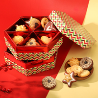 Cadeau de mariage de Noël Nouvel An Boîte alimentaire Type de boîte spéciale Boîte hexagonale à deux couches pour biscuits collations