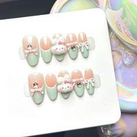 Faux ongles à presser en gros, prêts à l'emploi, en acrylique, couvrance totale, à coller avec colle, formes amande, stiletto, papillon, fournitures OEM