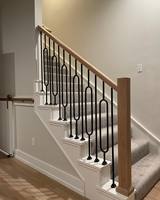 Balustre carré en métal creux de 1/2''*44'' au design moderne pour escaliers en fer forgé, idéal pour la maison, l'hôtel, le balcon et l'appartement