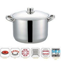 Ensemble de cuisine en acier inoxydable à bord large, vente chaude, Master Chef, batterie de cuisine antiadhésive, ustensiles de cuisine