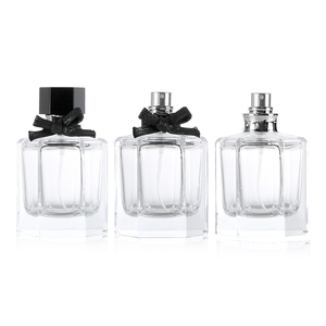 Rhombus-shaped Glass <b>Perfume</b> <b>bottle</b> Customized Transparent Glass 50ml 100m <b>Perfume</b> Packaging <b>Spray</b> <b>Bottle</b> With <b>Spray</b> Cap - Product Image 1