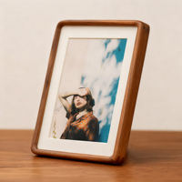 Cadre photo en bois de noyer noir de taille A2 avec des accents de cuivre imprimés UV 4x6 cadre photo en bois bricolage pour la maison forte demande