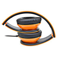 Casque filaire supra-auriculaire ajustable et extensible avec grandes oreillettes souples, suppression du bruit, étanche IPX-7, câble de 2 m pour PC/ordinateur portable et jeux