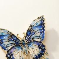 Marque-page en métal papillon style peinture à l'huile vintage, clip de lecture émaillé artisanal hautement esthétique, coffret cadeau exquis