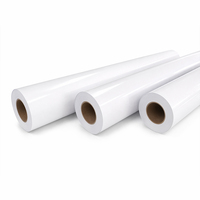 Rollo de Vinilo Autoadhesivo de PVC de Alta Resistencia, Película Impermeable para Exteriores, Imprimible, para Rotulación de Vehículos, Pancartas, Pósteres, Publicidad