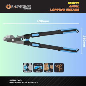 551077 Heavy Duty <b>Telescopic</b> Long Handle Bypass <b>Lopper</b> 30mm Cutting Capacity for <b>Tree</b> Branch Pruning - Product Image 3