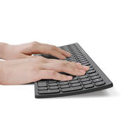 Keyboard Scissor Nirkabel/Berkabel Baru Private Mold B604 untuk Meja/Perjalanan ACTTO BT5.2 2.4GHz Ergonomis Ultra Tipis Tri-Mode CE RoHS