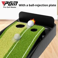 Tapis de putting de golf professionnel PGM TL041 pour intérieur et extérieur, gazon artificiel réaliste, base antidérapante, aide à l'entraînement pour la cour