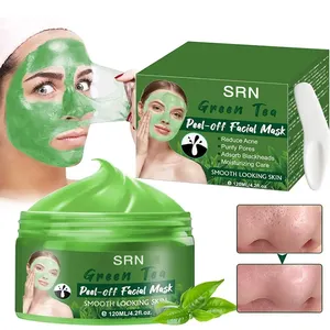 Private Label Vegan Green Tea Blackhead Remover Peel Off Mud Face Mask Deep Cleansing Clay Facial Mask