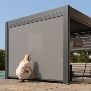 Persianas <span class=keywords><strong>enrollables</strong></span> de ventana retráctiles con cremallera impermeables a prueba de viento <span class=keywords><strong>para</strong></span> exteriores motorizadas de alta calidad <span class=keywords><strong>para</strong></span> jardín, Pabellón, terraza - Product Image 1