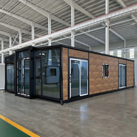 Maison conteneur modulaire portable à double aile extensible de 10FT 30FT pour hébergement d'urgence
