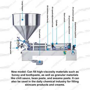 क्रीम शैम्पू के लिए सेमी-स्वचालित पाउडर और ग्लास पेस्ट/तरल बोतल भरने की मशीन-तेल कॉस्मेटिक के लिए - Product Image 3