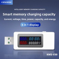 KWS-V30 Monophasé 120W USB Testeur Chargeur Détecteur Écran Couleur Voltmètre Ampèremètre
