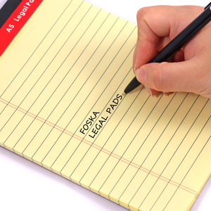 Foska Fournitures Scolaires Retour à l'École Blocs-Notes Premium 5x8 Ligne Collège <span class=keywords><strong>Jaune</strong></span> à Double Face Transparente pour l'Étude - Product Image 4