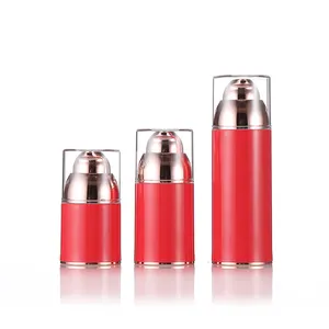 Lotion Bottle 15ml 30ml 50ml Airless Pump Plastic UV Coating Cosmetic Airless Pump Bottle
