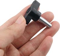 Bouton de serrage en plastique noir à filetage mâle M8 x 25 mm avec poignée en T pour la décoration de meubles et l'équipement mécanique