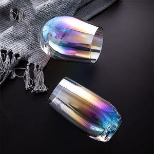 Copa de vino sin tallo, vaso de cristal de Color arcoíris, flautas de champán, gran oferta - Product Image 5