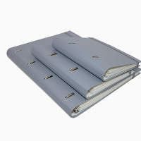 Cahier à couverture en PU et bloc-notes à feuilles mobiles à dos rond