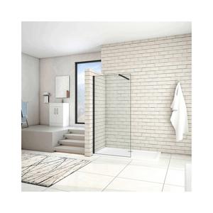 Mampara <span class=keywords><strong>de</strong></span> ducha <span class=keywords><strong>de</strong></span> marco fijo <span class=keywords><strong>de</strong></span> <span class=keywords><strong>baño</strong></span> recto rectangular moderno con vidrio templado <span class=keywords><strong>de</strong></span> 8mm <span class=keywords><strong>de</strong></span> espesor - Product Image 2