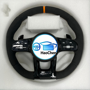 Volant de direction AMG Performance en fibre de carbone forgée compatible avec Mercedes W213 <span class=keywords><strong>E220d</strong></span> E300 W205 C260, remplacement Plug&Play - Product Image 3