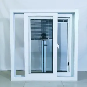 Custom Size Balcony Aluminium Frame Sliding Glass Window Mosquito Net For Bathroom