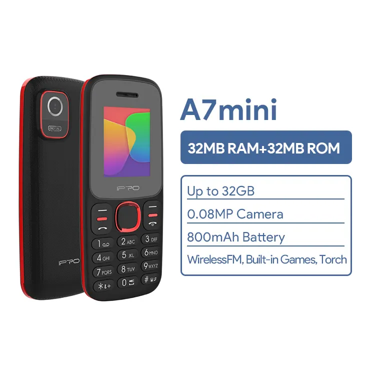 IPRO A7mini stok kartu SIM ganda merek laris kualitas baik harga sangat murah fitur tombol 1.77 "ponsel