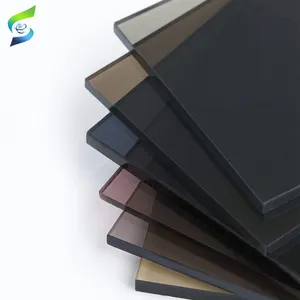 Eyeshine factory direct sale translucent smoke color flat A5 size 4mm glass plastic for bathroom