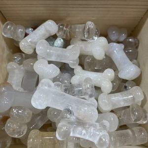 Miniaturas de Cristal de 3 cm, Tallados de Cuarzo Rosa Natural, Huesos de Animales Tallados en Cristal, Piedras Preciosas Curativas - Product Image 5