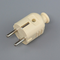 Gelbes Gehäuse Deutscher Netzstecker 250V 16A Wiederverbindbarer EU-Standardstecker 2P+E Abnehmbarer Elektrischer Verbinder