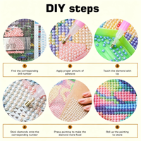 Kit de Peinture Diamant 5D Personnalisé Noël DIY, Kit de Peinture Perles DIY, Produits pour Adultes, Art Mural Salon, Marque Propre