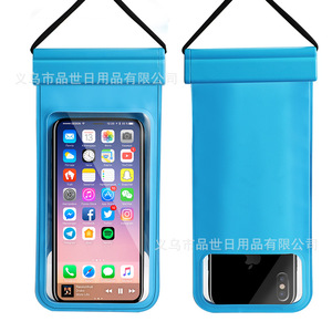 Étui étanche pour smartphone en TPU compatible avec écran tactile, idéal pour les voyages en extérieur et la plongée, bleu avec cordon - Product Image 1