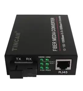 TiNCAM 1310/1550纳米转换器medios 1SC迷你媒体转换器rj45至光纤10/100/1000用于闭路电视的单模单光纤