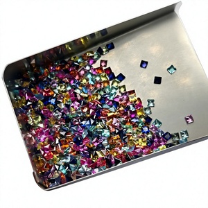 Piedras Preciosas Sueltas de Zafiro Sintético Corte Princesa Arcoíris, Simulador de Diamante Creado en Laboratorio, Múltiples Colores para Joyería - Product Image 3