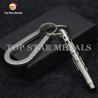 Lockartist — Mini stylo tactique TC4 en titane, outil d'extérieur automatique, porte-clé Portable, pour écriture, outils avec fenêtre brisée