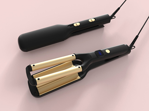 Rizador y Ondulador de Pelo Eléctrico de Cerámica PTC de Triple Barril de Marca Privada <span class=keywords><strong>con</strong></span> Pantalla LED, Herramienta Profesional de Estilizado de Calentamiento Rápido - Product Image 4