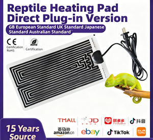 Тепловая подушка для рептилий, 5 Вт, безопасный нагревательный коврик для черепах, лягушек, змей, ящериц, прямая Подключаемая изоляция, 5,5*6 дюймов под резервуар террариум - Product Image 2