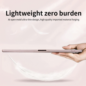 2025 New Ánh Sáng Màu Tím Thông Minh TPU Shell Đối Với I Pad Pro 12.9 Bảo Vệ Bìa Bút Container Da Tự Động Đánh Thức Ngủ - Product Image 2