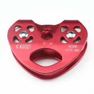 High quality CE standard heart-shaped double wheel climbing pulley for sale