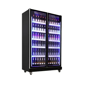 Fashionable Supermarket glass door beverage Cabinets Commercial upright refrigerator showcase beer display cooler