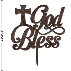 Nuevo <span class=keywords><strong>Pastel</strong></span> <span class=keywords><strong>de</strong></span> Bautizo Personalizado <span class=keywords><strong>de</strong></span> Acrílico con Letras <span class=keywords><strong>de</strong></span> 6 Pulgadas <span class=keywords><strong>de</strong></span> la Marca Unicorn, para Bodas, Cumpleaños, Bautizos, <span class=keywords><strong>Primera</strong></span> Comunión, con la Frase 'Dios Bendiga al Bebé' - Product Image 6